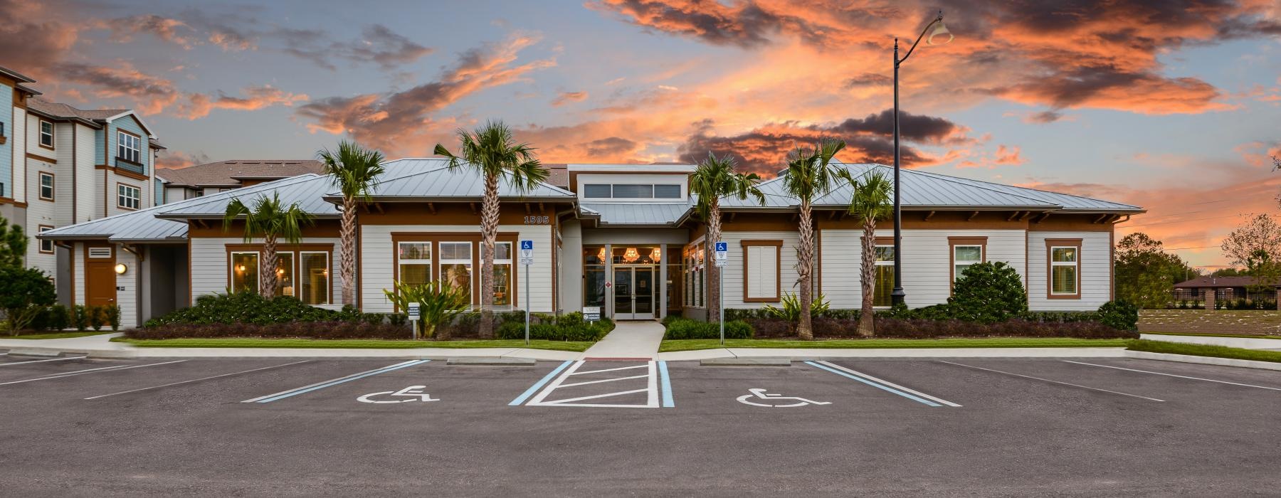 a street with a row of houses